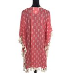 Z&L Europe Tassel Kaftan Swim Cover Up Pineapple Print BOHO Beach Size S/M Pink Photo 3