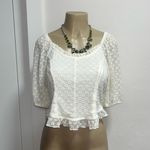 Jessica Simpson  Ivory Cream Lace Blouse Sz M/L Photo 1