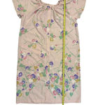 Vntg USA Housecoat Gown Floral Pearl Snap Grandma Cottage Pink Pastel Granny Size L Photo 4