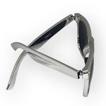 new Classic Horn Rim Wayfarer Sunglasses 𖤐 Silver Metallic 𖤐 UV Protect Lens Photo 5