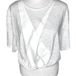 Kith  White Graphic Cropped Roll Hem Crewneck T-Shirt Medium Photo 0