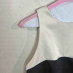 Alexis Caprice satin Two Tone Dress with Overlay detail off white and black sz S Photo 5