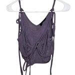 Cider  Purple Tie Strap Tank Top Sleeveless V Neck Crop‎ Top Casual Photo 0