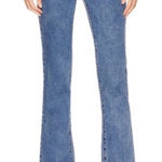 superdown Low Rise Flare Leg Ruched Top Jeans Medium Wash REVOLVE NWT Size 23 24 Photo 0