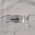 ANDIE Asbury Ribbed One Piece Coco High Neck Low Back Adjustable M New Photo 5