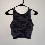 Athleta  Conscious Crop Top Size Small Black Camo
Gray Workout Gym Run Photo 1
