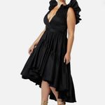 Making The Cut Elegant Black Evening Gown Size Small New Ruffle High Low Photo 2