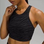 Lululemon  Wunder Train High Neck Longline Sports Bra Le Tigre Deep Coal Camo 6 Photo 0
