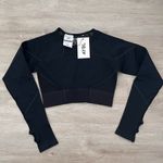 AYBL  Reflex Seamless Long Sleeve Crop Top in Black Photo 0