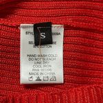 Follow The Sun  Ribbed Puff Sleeve One Shoulder Red Size S Small Photo 4