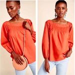 Maeve Anthropologie  Jessie Smocked Swing Blouse Photo 1