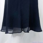 J.Crew  100%‎ silk asymmetric hem V neck navy blue midi dress, size 2 Photo 6