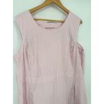Vermont Country Store Pink Striped Seersucker Shift Dress 3X Lace Trim Beach Photo 3