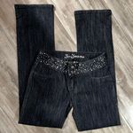 JZ Jeans JZ Straight Leg Dark Wash Bedazzled Jeans Size 11 Photo 0
