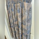 Lulus Subtle Romance Beige Floral Print Ruffled Midi Dress Photo 1