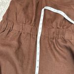 Loft NWOT  Beach Linen Halter Open Back Jumpsuit In‎ Brown Minimalist Size XL Photo 11