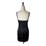 Princess Polly  Dress Women 2 Black Satin Lace Trim Slip Mini Sexy Whimsigoth Photo 2
