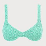 Berlook Cyan Mesh Underwire Bikini Set Green Photo 4