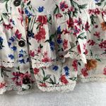 Lovers + Friends Lovers Friends Sz S Skirt Privacy Please Ditzy Floral Ruffle Lace Button Front Photo 3