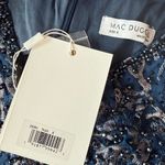Mac Duggal  Navy Embellished Illusion Butterfly Sleeve A-Line Gown Women’s Sz 8 Photo 7