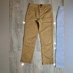 J.Crew Tan and Blue Striped Chinos Photo 2