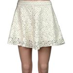 Topshop White Cream Floral Lace Fit & Flare Skater A-Line Casual Mini Skirt 2P Photo 0