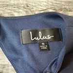 Lulus  High Neck Open Back Dress Lace Details S SM Small Dark Navy Blue Mini Sexy Photo 7