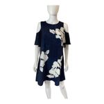 Laundry by Shelli Segal Navy‎ Floral Cold Shoulder Dress | Feminine Occasion Party Photo 1