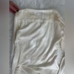 Lucky Brand  Crochet Blouse Top Womens Small Ivory Crochet Lace Boho Photo 2