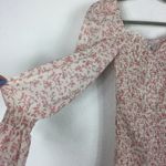 Princess Polly NWT Azure Floral Mini Dress Size 4 Ruched Long Puff Sleeve Girly Photo 11