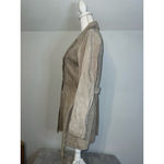 Women's BKE Diva Beige Suede Trench Coat M Size M Photo 9