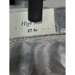 Abercrombie & Fitch High Rise Silver White Metallic Denim Midi Skirt 27 - 4 NEW Photo 6