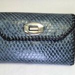 Snakeskin mini purse with wallet combo NWOT Blue Photo 0