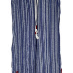 Blue Rain Blue‎ Rein Women's Striped Frayed Hem Wide Leg Cropped Pants Drawstring Small Photo 0