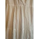 ZARA  White Textured Midi Dress Lace Up‎ Back Ruffle Sleeve Size Small Photo 3