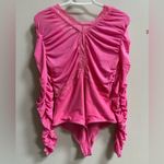 Free People NEW Intimately Forever Young Lace & Mesh Hot Pink Bodysuit Women’s M Photo 9