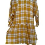 Mango NWT Checked 3/4 Sleeve Cotton Mini Dress Size 6 Feminine Academia Preppy Photo 9