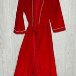 Vanity Fair Vintage  dressing robe 1960 Red Velour White Piping Trim Detail med Photo 0