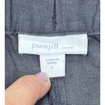 Pure J.Jill 100% Linen Pull On Pants Size Large Ankle Gray Lagenlook Beachy Photo 2