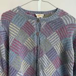 Talbots VTG Petite Hand Knit Cardigan Sweater Colorful Preppy Grannycore sz S Photo 1