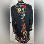 Paparazzi  Black Dress with Colorful Floral Embroidery Photo 2