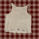 Urban Outfitters Light Gray Ribbed High Neck Cropped Tank top -  Photo 1