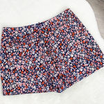 BCBGeneration  Floral Pleat Front Shorts Blue 4 Photo 0