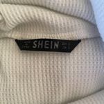 SheIn  women's small white long sleeve stretchy pullover turtleneck sweater Photo 7
