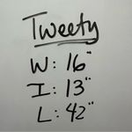 Looney Tunes Denim Cropped Overalls Tweety Sz Medium Photo 5