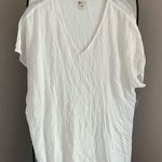 Billabong NWT Cover Up White V-Neck Women's Top Photo 0