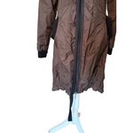 NWT Lillian H Brown Black Trench Coat Full Zip, size 42 Photo 2