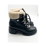 Steven By Steve Madden NEW STEVEN New York Henlie Lace Up Leather Faux Shearling Hiking Boots 8 Photo 2