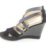 Geox  D Sibilla Black Suede Platform Wedge Heel Photo 2