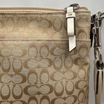 Coach  Tan and Off White Signature Canvas Crossbody Photo 6